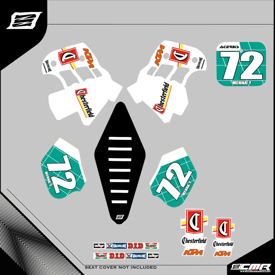 CMR DESIGN CO. KIT Grafiche adesive Per KTM GS 1990 - 1991 - 1992 90 91 92