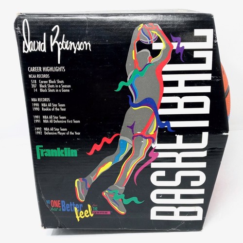 Vintage Franklin DAVID ROBINSON Intimidator NBA Basketball w/ Original Box - Picture 3 of 9