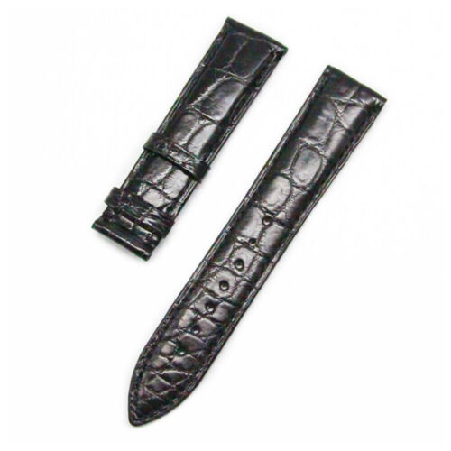 Echtes Krokodil Leder Doppelte Side Uhrenarmband Armband Strap Deployment Clasp- - Bild 9 von 23