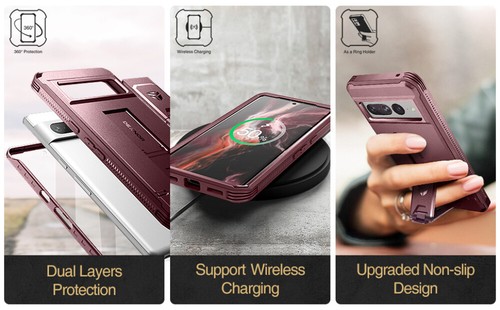 DEXNOR Hülle für Google Pixel 8 7 6 Pro 7A 6A Schutzhülle Handyhülle mit Ständer - Bild 48 von 127