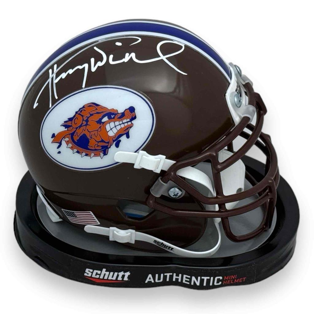 Waterboy Henry Winkler Autographed Mud Dogs Mini Helmet Coach Klein