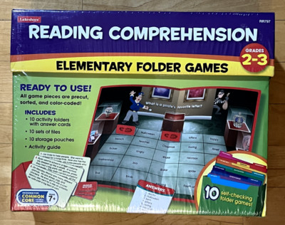 Lakeshore Reading Comprehension Elementary Folder Games Grades 2-3 NEW SEALED