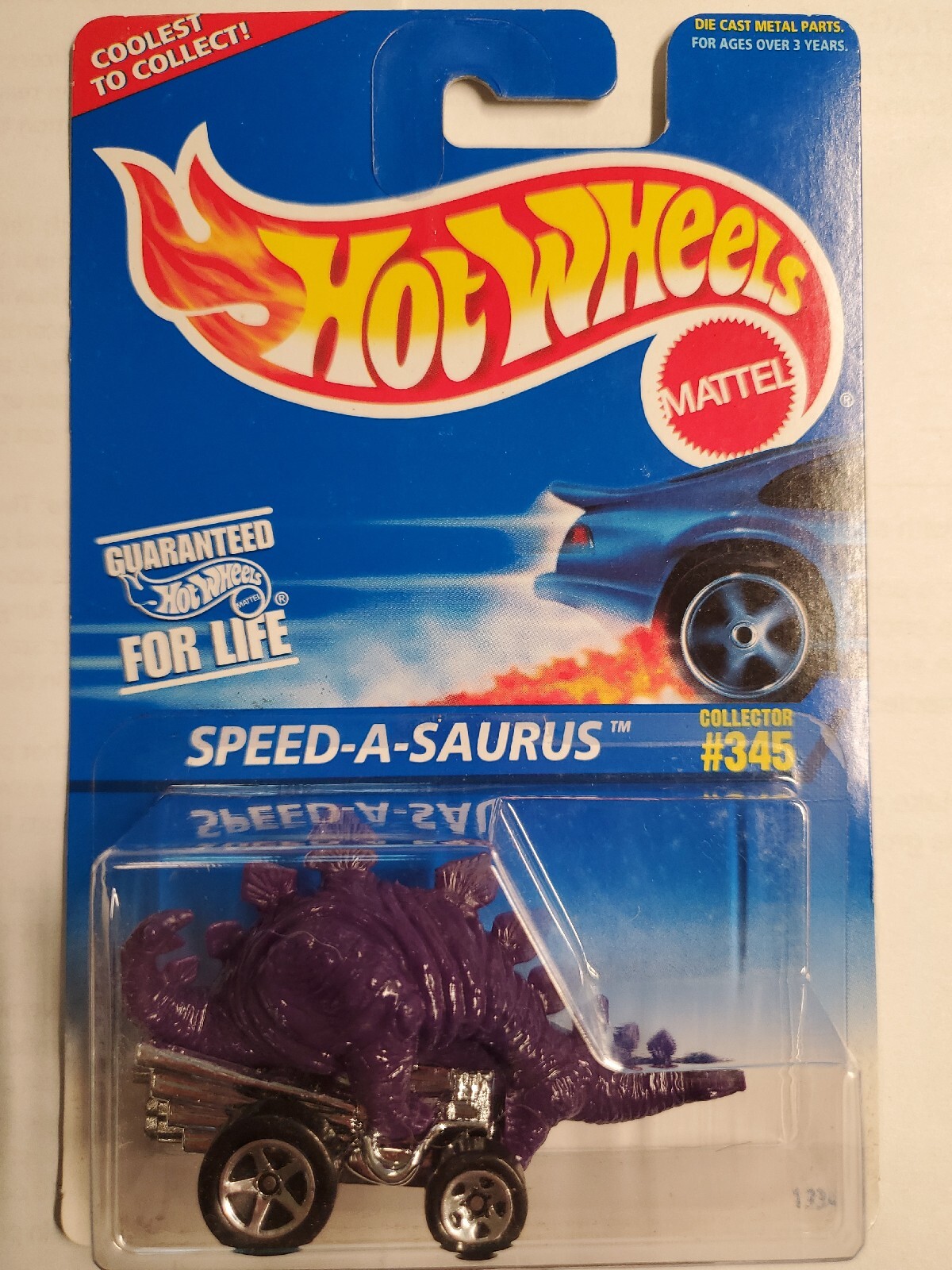 Hot Wheels 1995 Model Series #4/12 Speed-A-Saurus Purple collector #345 13341