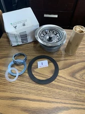 NEW McGuire 151A Heavy Duty SS Basket Strainer Stops w/ 4" Tailpieces