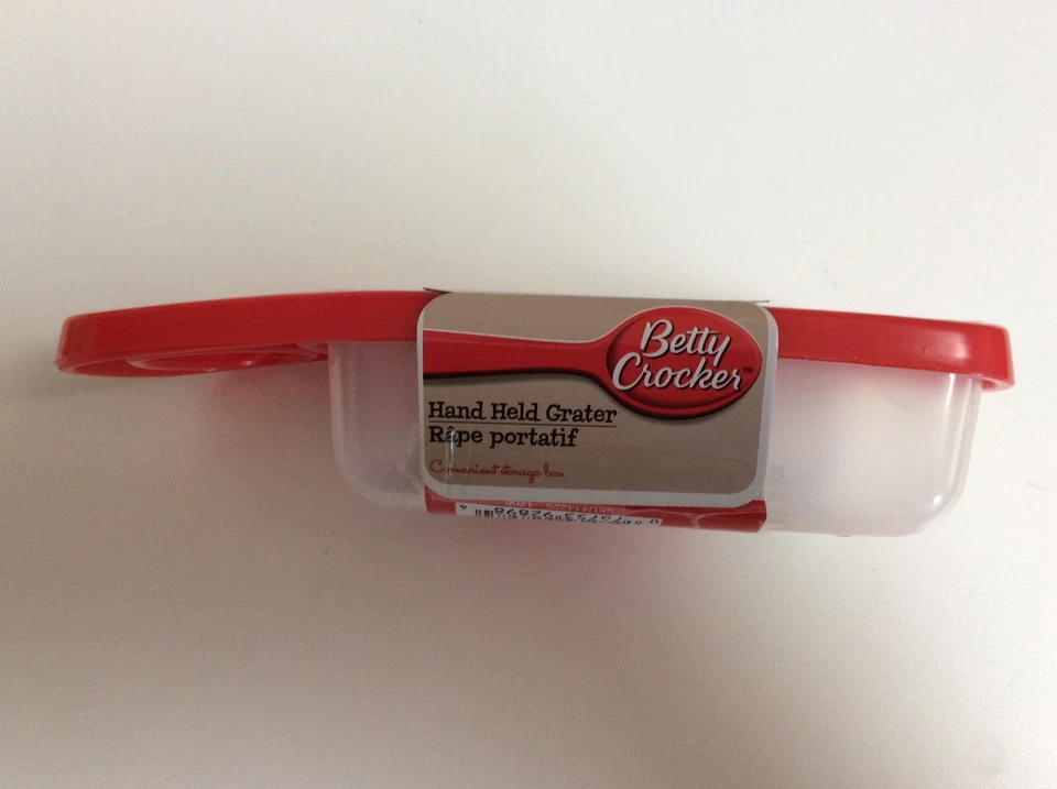 Betty Crocker Essentials-Rallador de mano con caja de almacenamiento-Rojo-NUEVO EN EMBALAJE Foto 3 de 3