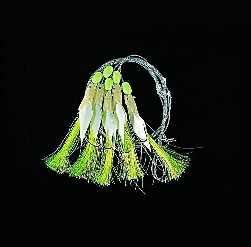 Dega Paternostersystem mit 5 Haken Fischen selbstleuchtend-grün - Bild 1 von 1