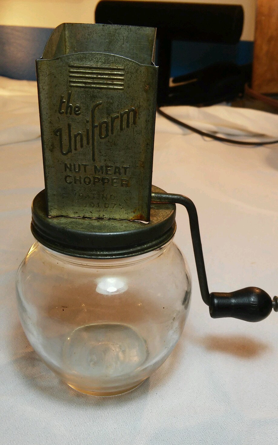 Vintage the Uniform Nut Meat Chopper Patent 2001075 eBay