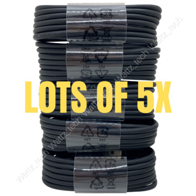 Lot of 5X USB Type C Cable For Samsung S10 A20 S22 S21 Fast Charging Cord Bulk