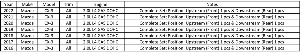 Комплект из 2 новых датчиков кислорода Bosch O2 для 2016-2022 Mazda CX-3 CX3 2,0 л - Изображение 2 из 4