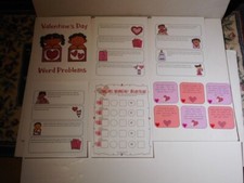 Educational Valentine's Day Math Word Problems Activity Set Laminated Brand New 