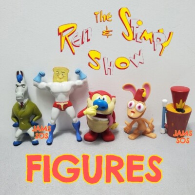 OFFIZIELLE VIACOM The Ren and Stimpy Cartoon Figur FIGUREN Mini Modell NETFLIX