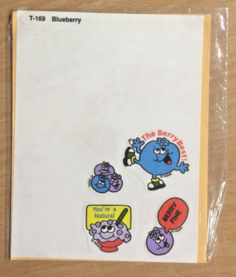 1980er Jahre seltene Vintage UK stinkende Aufkleber Pack - Trend Enterprises T-169 Blueberry