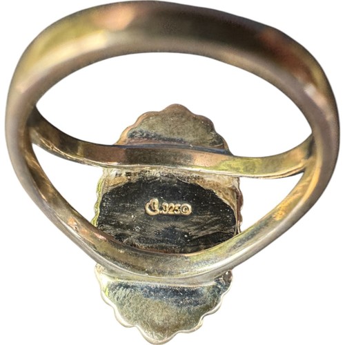 Carolyn Pollack 925 Sterlingsilber ovaler mehrsteiniger blauer Mosaik Ring Größe 8 - Bild 7 von 8