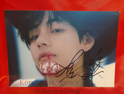 BTS V サイン入りフォト BTS V Kim Taehyung 7inches Limited Rare 2023 Autograph | eBay