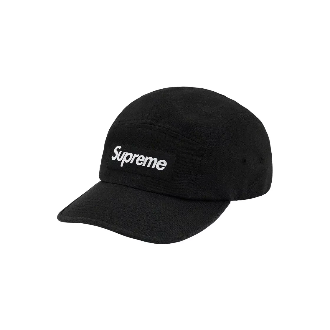 Casquette de camp en sergé chino lavé Supreme noire  