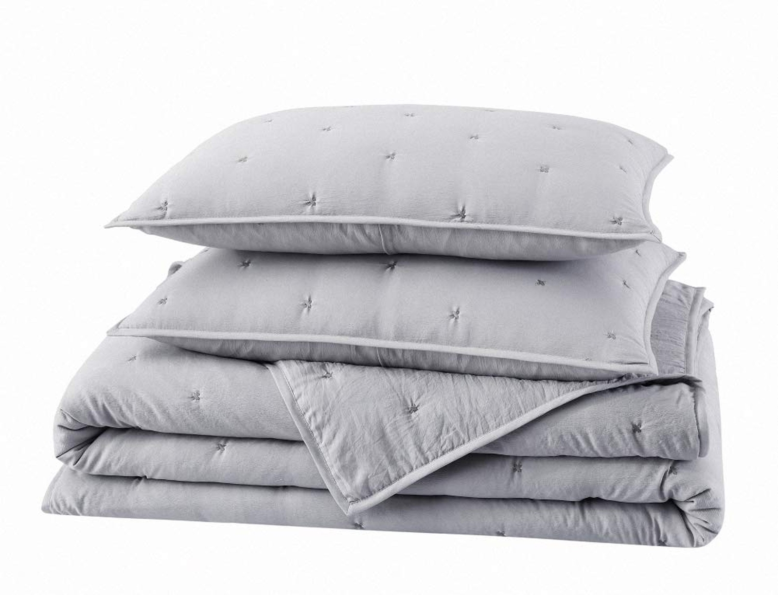 BOURINA Embroidery Quilt set 3-Piece Oversized Queen Quilt Set Pre-Washed Mic...
