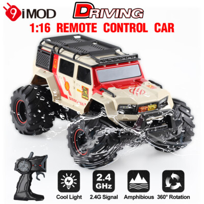 9IMOD 1/16 4WD RC Amphibious Stunt Vehicle 2.4G Remote Controller Off-road Cars