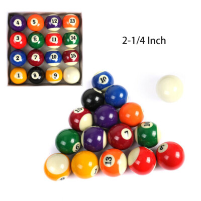 16pcs Billiard Balls Set 2-1/4'' Inch Pro Deluxe Pool Table Balls Standard Size