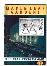 RARE 1940 MAPLE LEAF GARDENS BOXING PROGRAM W/HOCKEY ADS - SHRINER & APPS !!!!