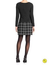 Banana Republic Mixed-Media Ponte Black and  White Dress Size 4