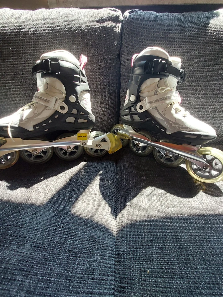 POWERSLIDE Inline Skates 4-teilig Gr 38 Knie Ellbogen Handschoner Neuwertig - Bild 4 von 4