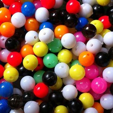 Plastic Beads in Mixed, Individual & Lumi Colours Sizes 6mm & 8mm