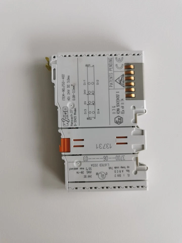 Wago 750-402 - 4-Kanal-Digitaleingang; DC 24 V; 3 ms - Bild 2 von 3