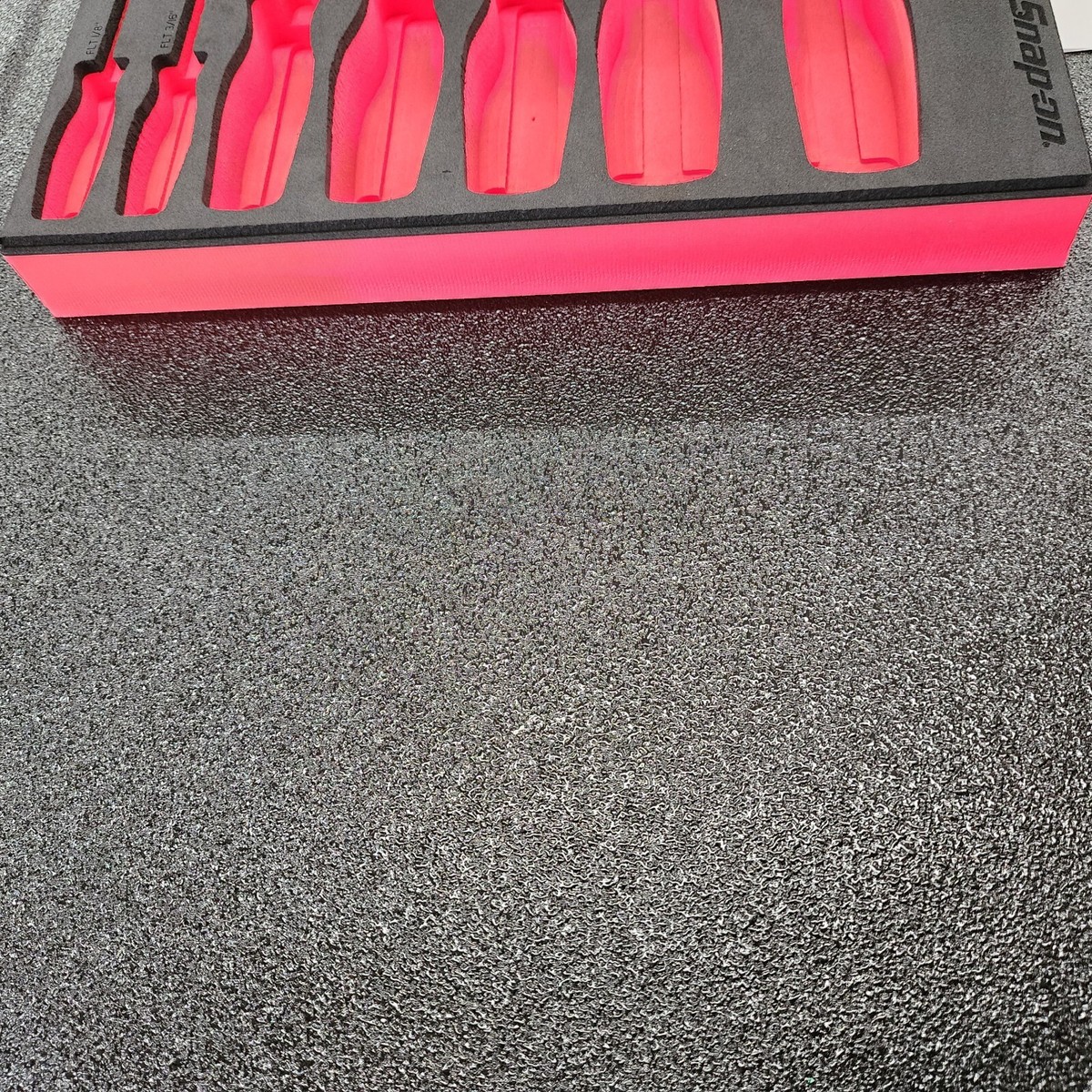 Snap-on Tools NEW RED 46pc Soft Grip Ratcheting Screwdriver Foam Set SGDMRC46FR