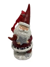 Demdaco Red and White Santa With Star Standing Or Hanging Ornament nwt