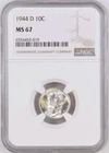 1944-D 10C  Mercury Dime NGC MS67     6554452-019