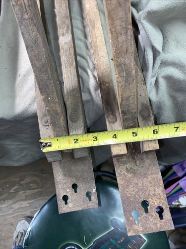 Rare Set of (4) Wood Antique Roof Jacks Roofing Tools - Wood Steep Seats - Picture 3 of 7