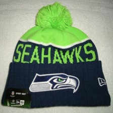 SEATTLE SEAHAWKS NEW ERA ON FIELD SPORT KNIT BEANIE HAT NEW WITH TAGS
