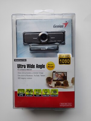 Genius WideCam F100 Ultra Wide Angle PC Conference WebCam Full HD 1080p