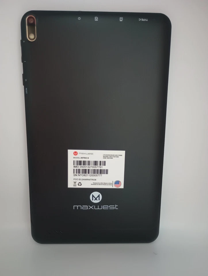 Maxwest Nitro 8 32GB MXN81ww WiFi LTE Tablet Bundle NEW - Image 4 of 4