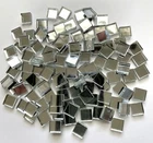 SILVER MIRROR Glass Mosaic Tile Pieces - 50 tiles - 3/8 inch - 10 mm
