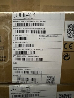 Juniper Networks EX4300-48T 48 Port Rack Mountable Ethernet Switch