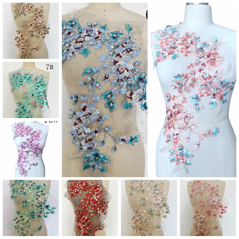 crystal beading patterns for dresses SALE! Crystal Beaded Rhinestone Dress Bodice Applique, BRD-03 – Hai Trim &  Feathers main image 0