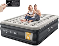 Queen Air Mattress with Built in Pump, 18 Raised Comfort Inflatable Mattress, Qu