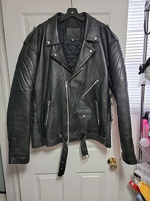 Vintage Harley Davidson Mens Black Leather Motorcycle Jacket Sz 50 Vintage Harley Davidson Mens Black Leather Motorcycle Jacket Sz 50