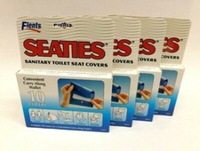 Lot of 4 Flents Seaties Flushable Sanitary Toilet Seat Covers 10 ea/pack Wallet