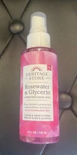 Heritage Store Rosewater & Glycerine 4 oz Liquid