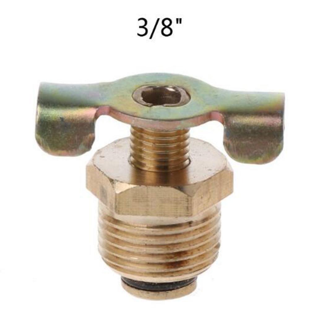 3/8" NPT Brass Air Compressor Tank Petcock Water Drain Valve Replace