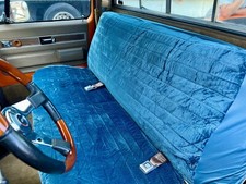 Vintage Blue Madrid Bench Seat Covers For Mid Size Truck And Car Vintage Blue Madrid Bench Seat Covers For Mid Size Truck And Car