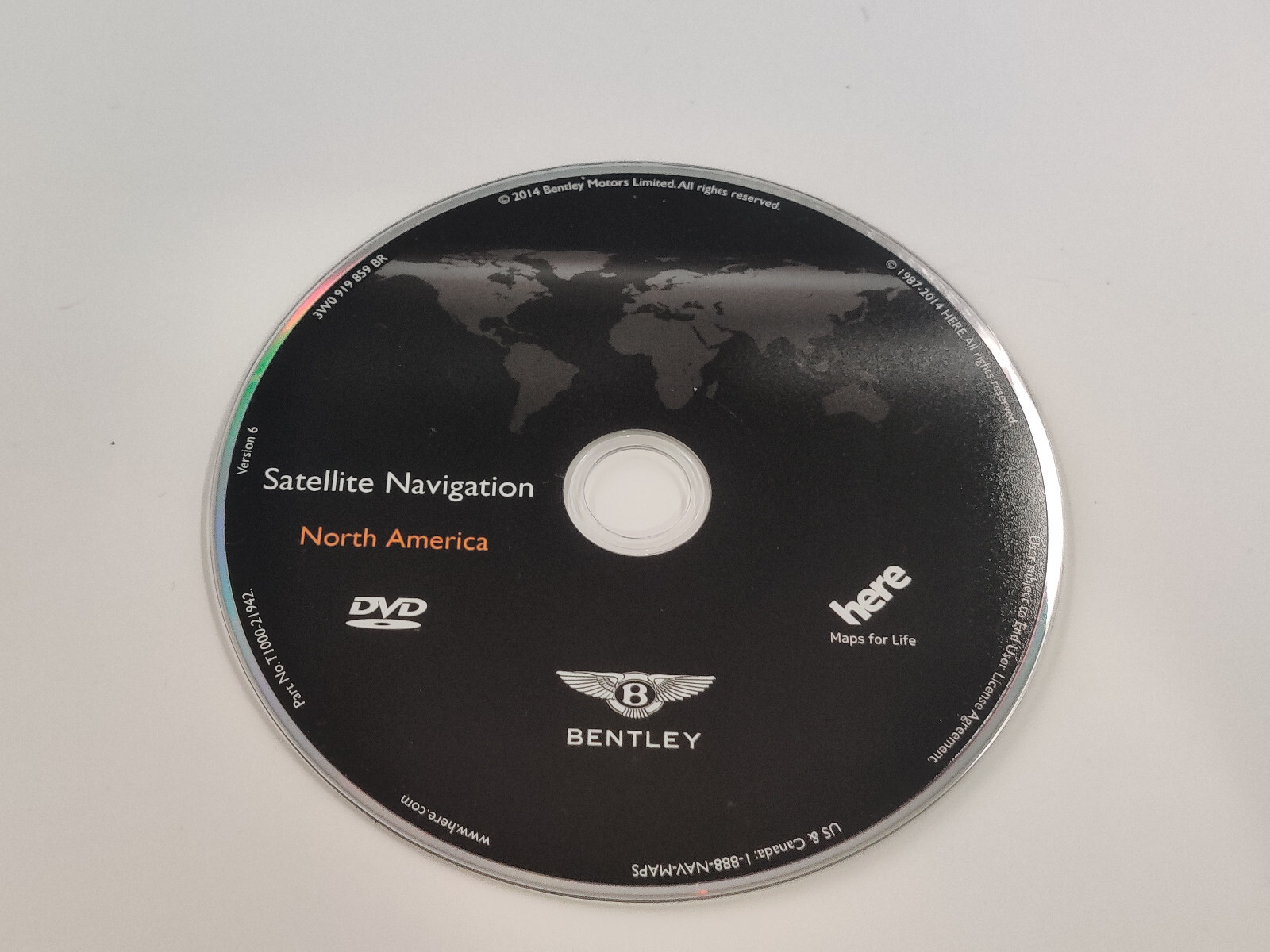 2012 2013 2014 2015 2016 Bentley Continental GT GTC GT3-R Navigation DVD Ver. 6