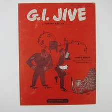 Sheet Music G.I. Jive Johnny Mercer Paul Weston Orchestra WWII WW2 Vintage 1943
