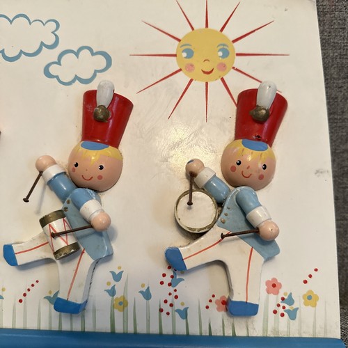 Vintage Irmi Wooden Toy Soldiers Wooden Nursery Wall Hanging Marching Band - Picture 2 of 5