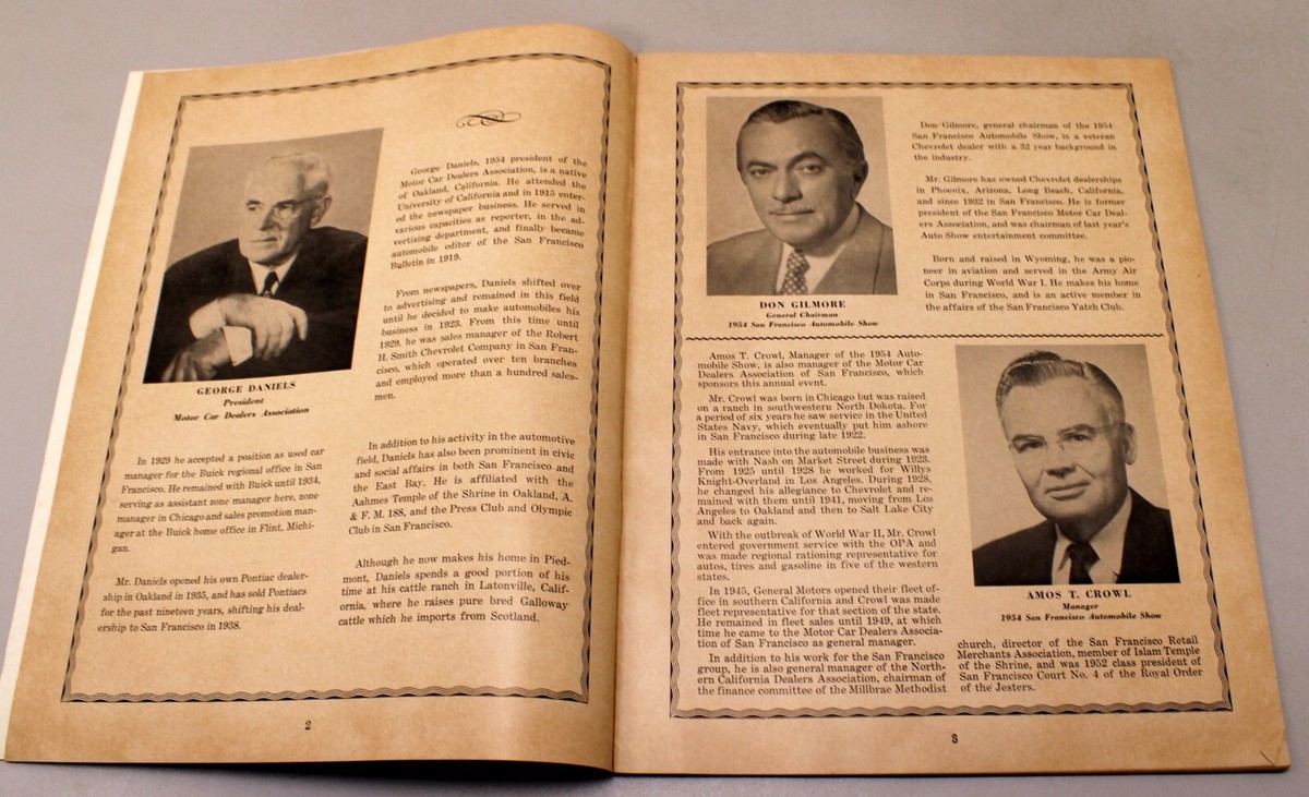 1954 28th San Francisco Automobile Show Catalogue Program | eBay