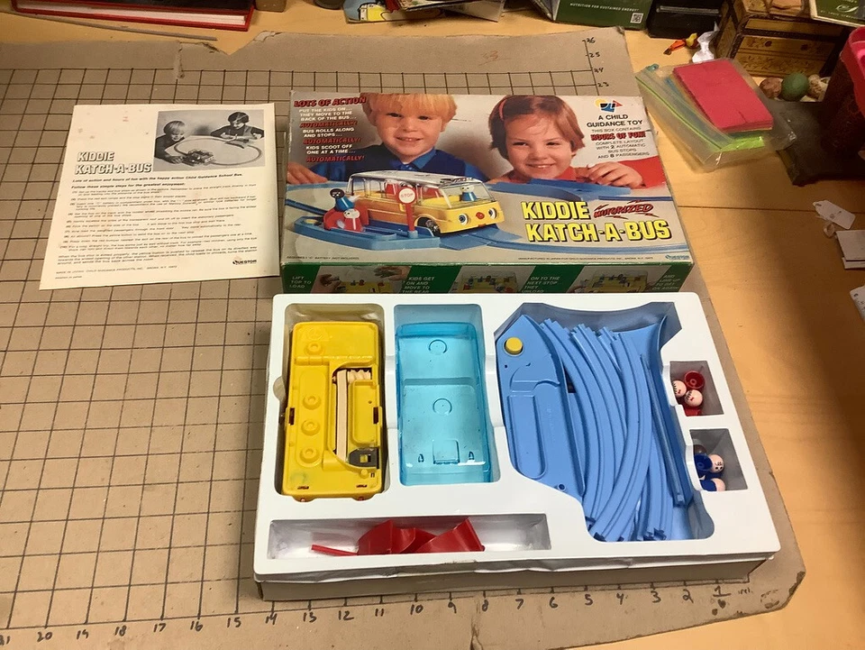 Kiddie Katch-A-Bus. MOTORIZED A Child Guidance Toy 60’s Vintage RARE HTF Japan - Image 2 of 4