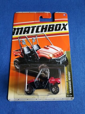 2011 Matchbox YAMAHA RHINO Red 75/100 BENT CARD Outdoor Sportsman