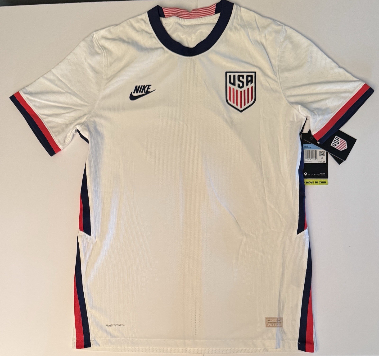 Nike United States USMNT Vaporknit Home White Soccer Jersey Men's Size Medium